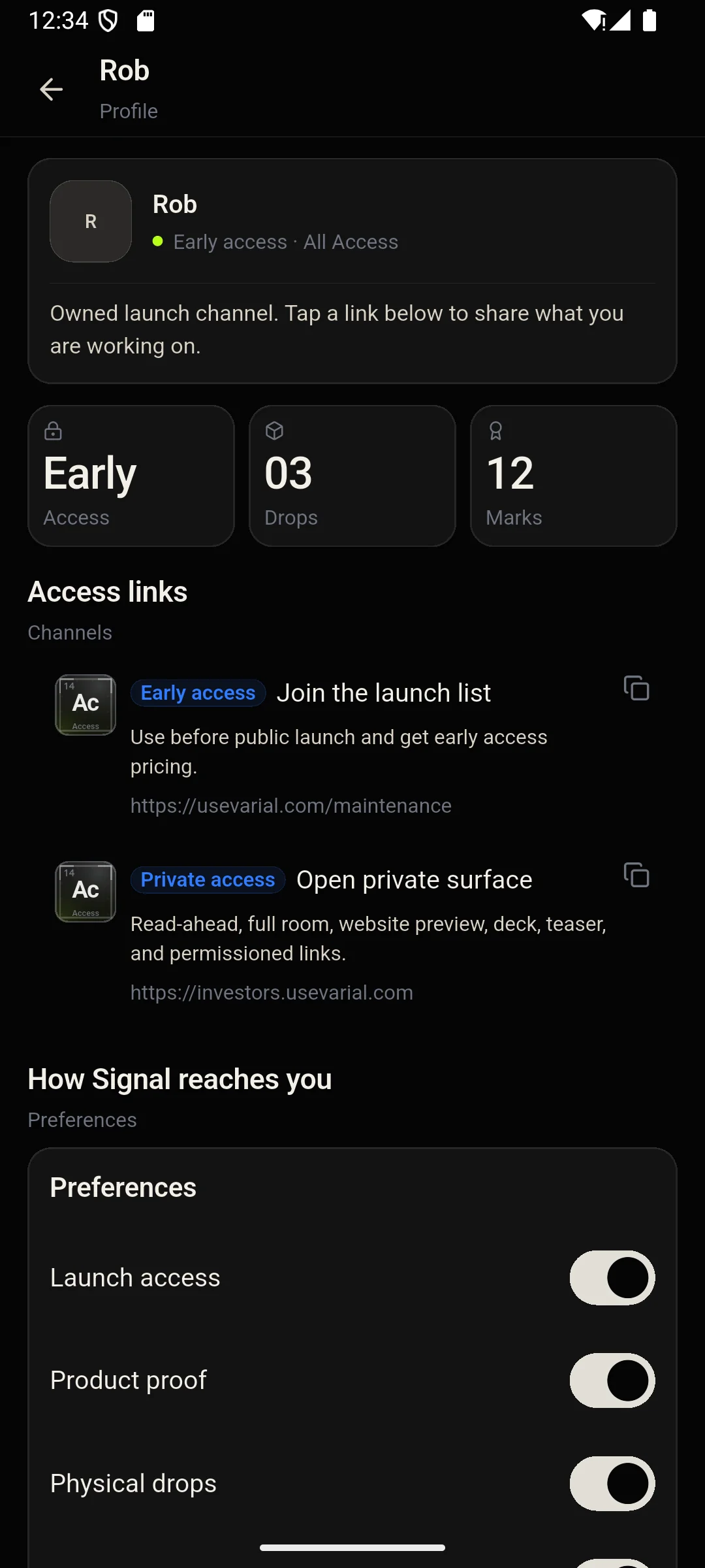 Signal account